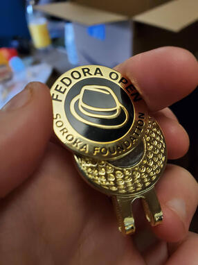 Fedora Open 10th Anniversary Enamel Pins &amp; Ball Markers