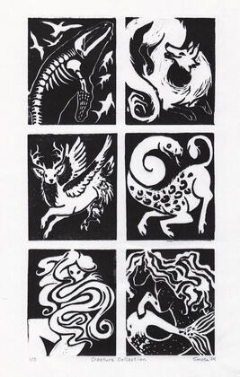 Creature Collection block prints Creature Collection block prints