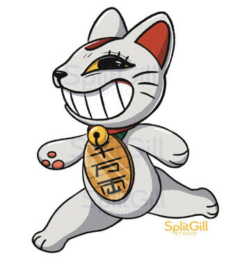 Running Lucky Cat Charm Running Lucky Cat Charm
