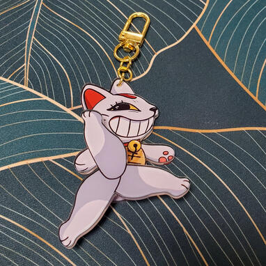 Running Lucky Cat Charm
