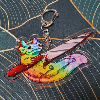 Stabs-a-lotl Axolotl with a Knife