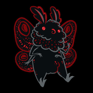 Mothman Reversible Keychain Charm Mothman Reversible Keychain Charm