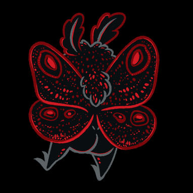 Mothman Reversible Keychain Charm Mothman Reversible Keychain Charm